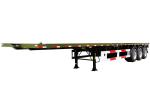 Transport 40T 40 Ft Flatbed Truck Trailer 12pcs Suspension