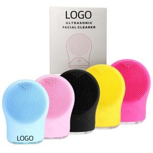 Wholesale Private Label USB Recharge Waterproof Vibrating Silicone Waterproof Face Cleansing Brush Electric Facial from china suppliers