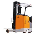Electric Reach Truck Reach Forklift VNA Stand On Type 1500kg Loading