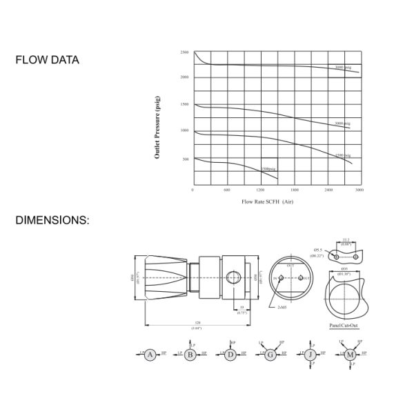 SS316L Piston type Nitrogen Oxygen natural gas pressure regulator