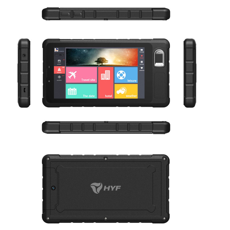 800*1280 IPS All In One Biometric Device Android Tablet NFC Handheld Fingerprint Scanner