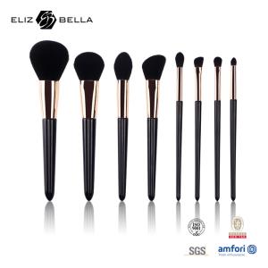 Wholesale Classic Black Synthetic Hair Makeup Brush Golden Aluminium Ferrule Easy To Clean from china suppliers