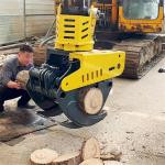Wood Cutter Excavator Accessories Grapple Saw For Lumbering