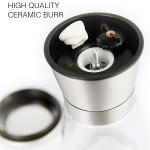 Stainless Steel 132mm 235g 170ml Glass Salt Bottle