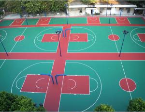 Wholesale Resurface Basketball Sport Court For Table Tennis , Outdoor Rubber Basketball Flooring from china suppliers