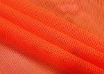 90GSM 100 Percent Polyester Mesh Fabric For Shoes Neon Orange Red Color