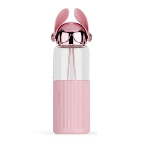 Wholesale Pink Black Eco Friendly Transparent Drinking Glass Beverage Bottles Tumbler For Travel from china suppliers