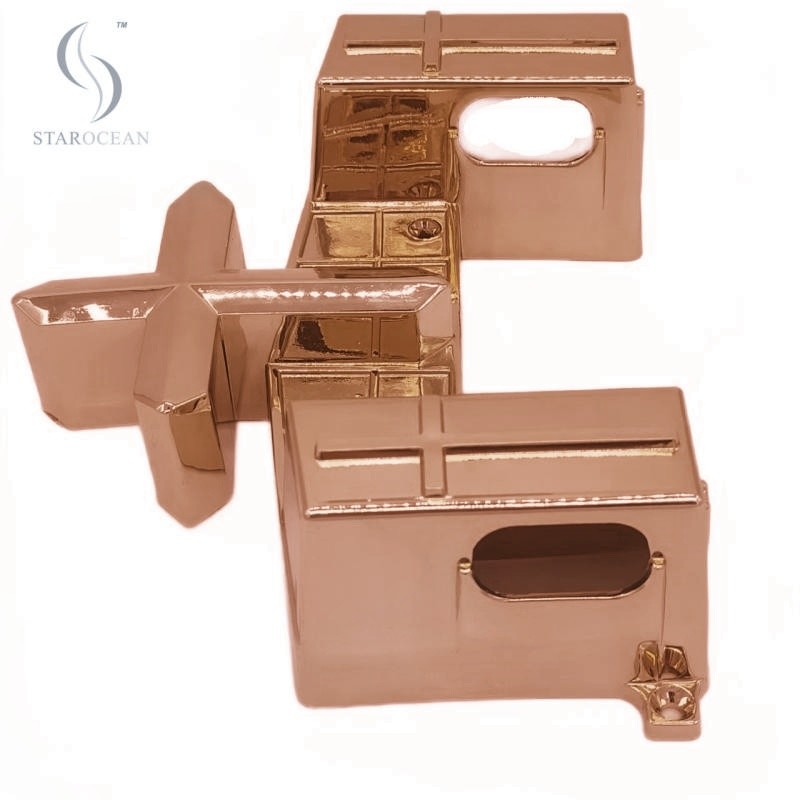 Bronze Electronic Plating Coffin Corner Set Funeral Itmes Smooth Surface 15# B