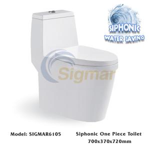Wholesale SIGMAR6105 Sanitary Ware Bathroom Closestool Washdown One-Piece Toilet Bowl from china suppliers