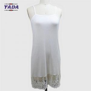 China Ladies viscose spandex straps full slip t- shirt dress women plus size wholesale fashion dresses for underwear on sale