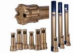 DTH Reverse Circulation Hammer And Bits 17-35 Bar Air Pressure Gold Color