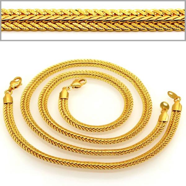 Korean Fishbone chain New Trendy Suitable for men and women Jewelry 18K Real