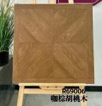 Brown 600x600mm Antibacterial Floor Tiles And Wooden Ceramic Tile for balcony