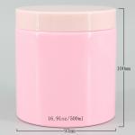 Pink Cylinder 98mm 16.91oz Plastic Cosmetic Jars