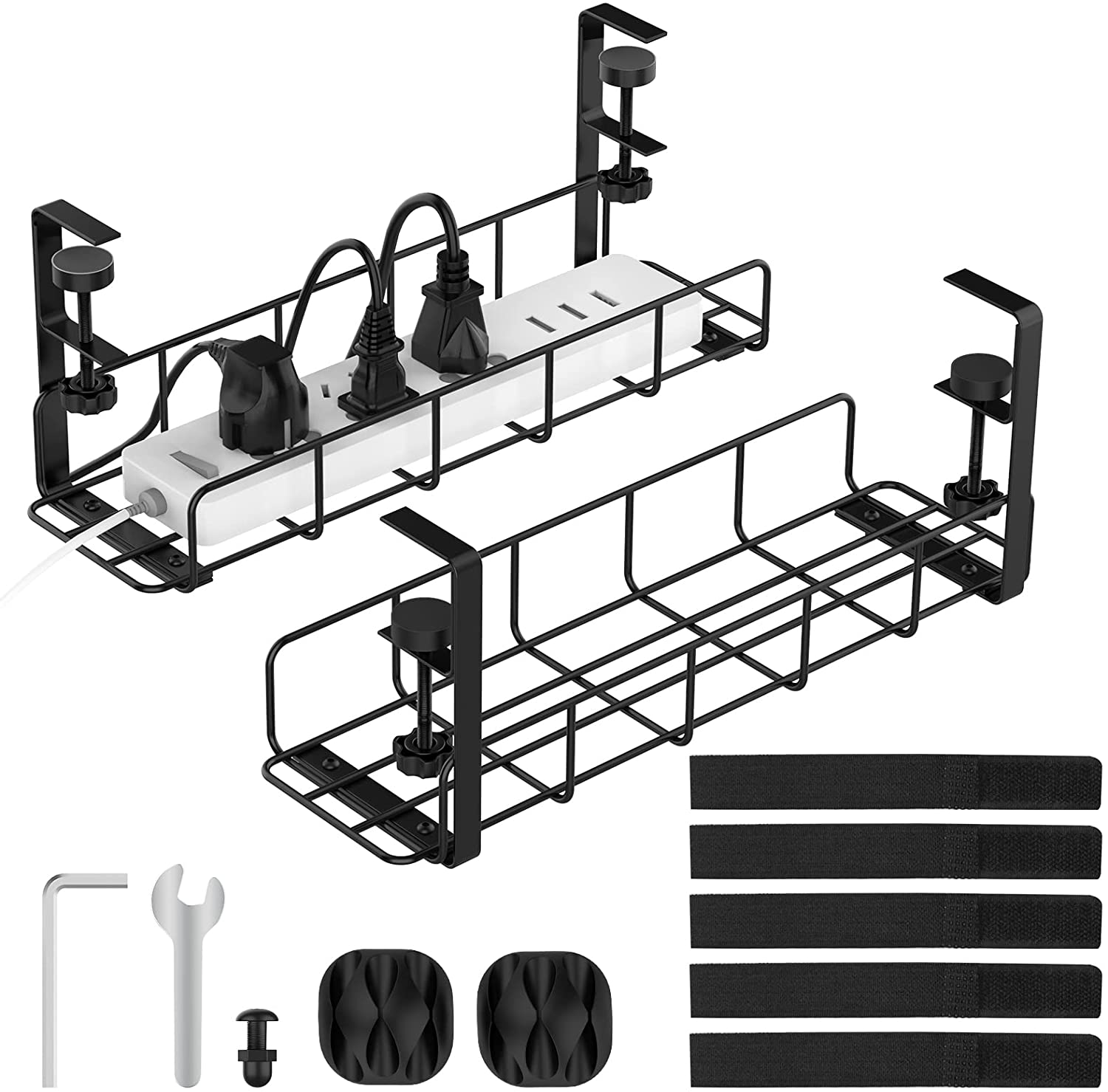 Convenient No Drill Standing Desk Cable Management Tray with Lead Time of 10-30 Days