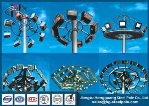 Wholesale Height 15 m THK 5 mm Q345 Polygonal Powder Coated Parking Lot Light Poles For Commercial Area from china suppliers