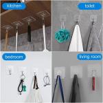 Transparent Waterproof Sticky Adhesive Wall Hooks for Keys Bathroom Outdoor