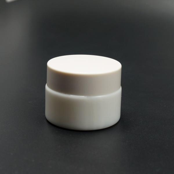 JG-AQ15, 15ml cylindric opaque white glass cosmetic jars for eye cream, face
