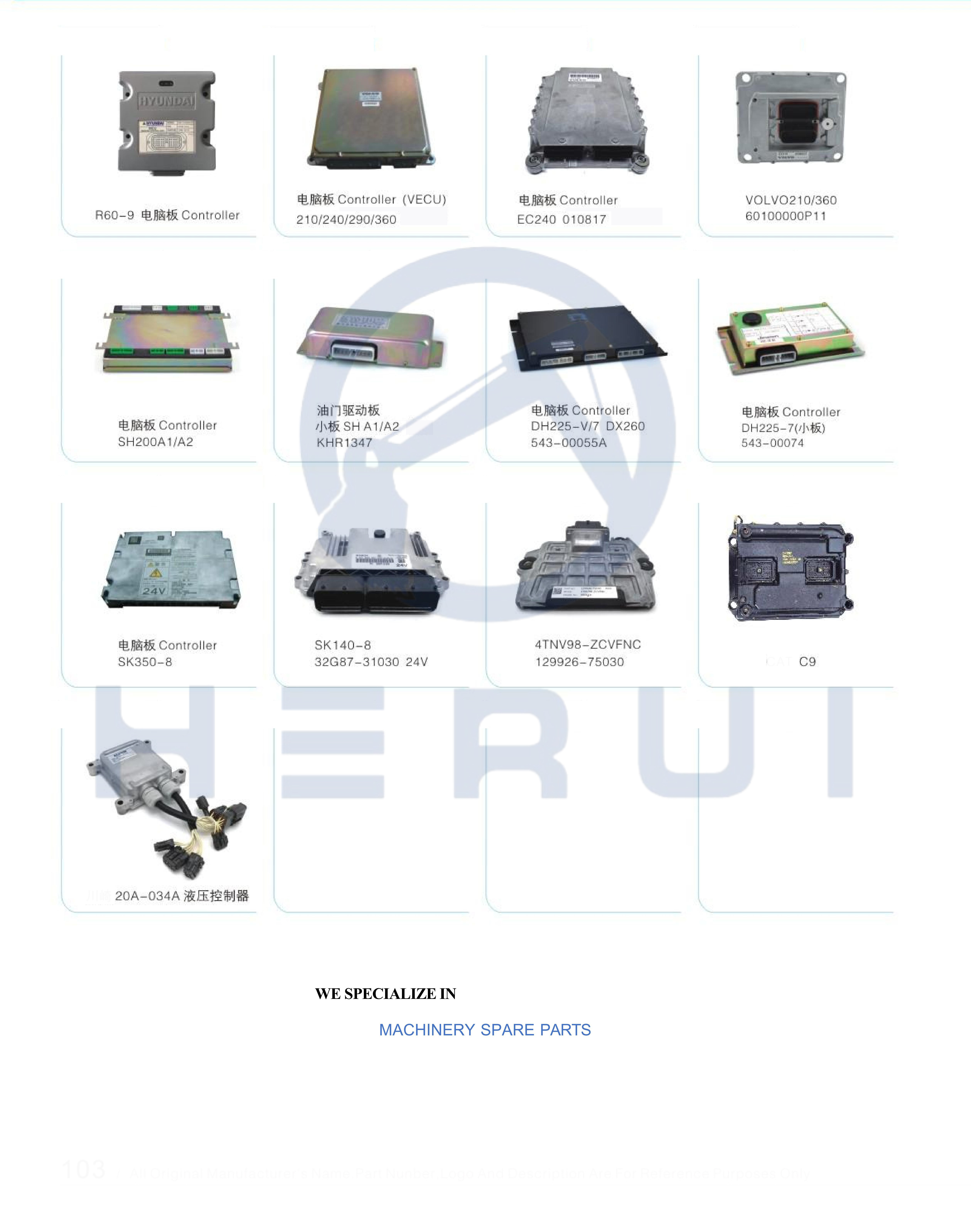 R480LC-9S Computer Controller Board Wiht Program 21QB-32110 For Hyundai Excavator Electronic Control Unit