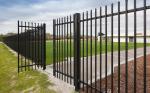 Powder coated tubular steel fence