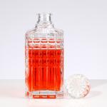 500ml 750ml Clear Glass Bottle for Whisky Brandy Vodka High End Luxury Cork