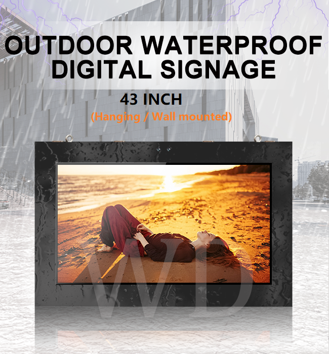 43" Intel I5 IP65 Rating Wall Mounted Digital Signage Capacitive Touch