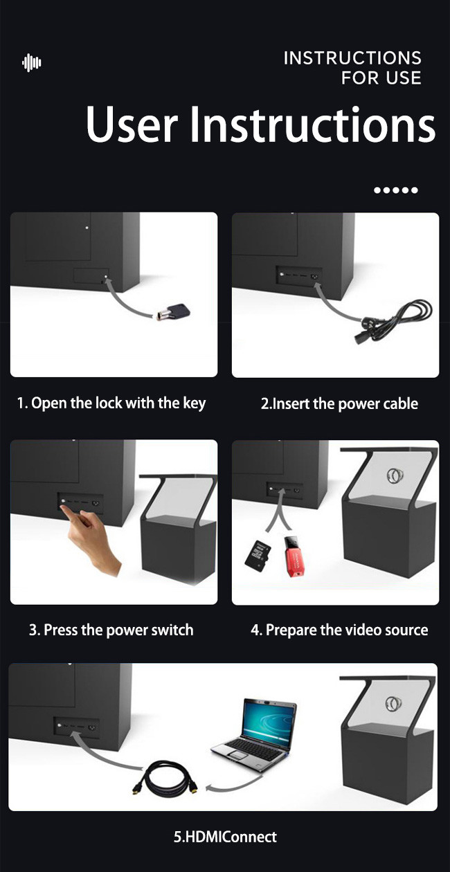 180 Degree 3D Hologram Display 22" Full HD Floating Hologram Box