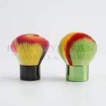 Colourful Hair Kabuki Makeup Brush For Powder Aluminum Handle