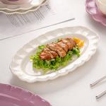 Long Plates Modern Ceramic Oval Plates For Restaurant Nordic Porcelain Tableware