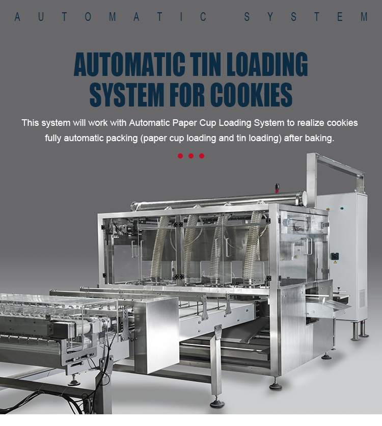 Customized Stable Running Automatic Tin Loading System Cookie Food Canning Machine Biscuit Packing Line