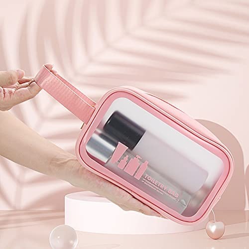 Women Transparent Glitter Makeup Bag Clean PVC Cosmetic Bag