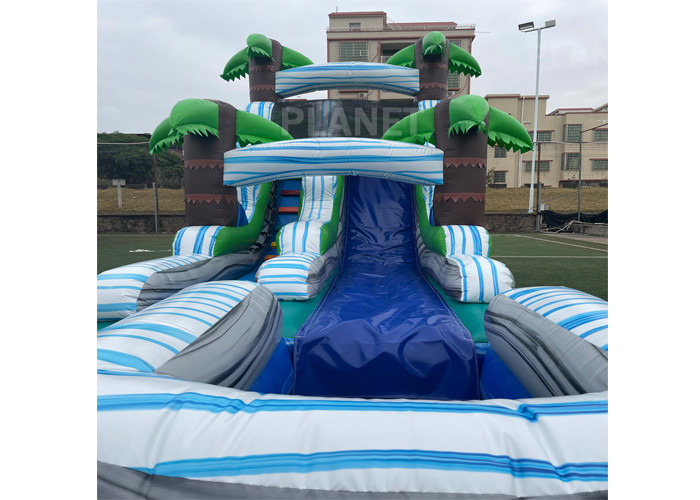 0.55mm PVC Tarpaulin Inflatable Water Games With Slides