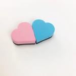 Heart Shaped EVA Magnetic Whiteboard Erasers For Office School