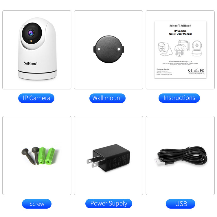 Indoor Home Security Support Night Vision 2MP Camera Support Two-Way Audio 128 GB CCTV Network Camera