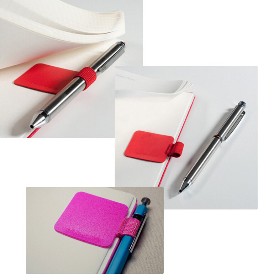40 * 40mm Size Fancy Stationery Items , Leather Elastic Pen Loop Easy Use