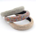 100g Vendors Gorgeous Braided Women Silk Headband With Rhinestone