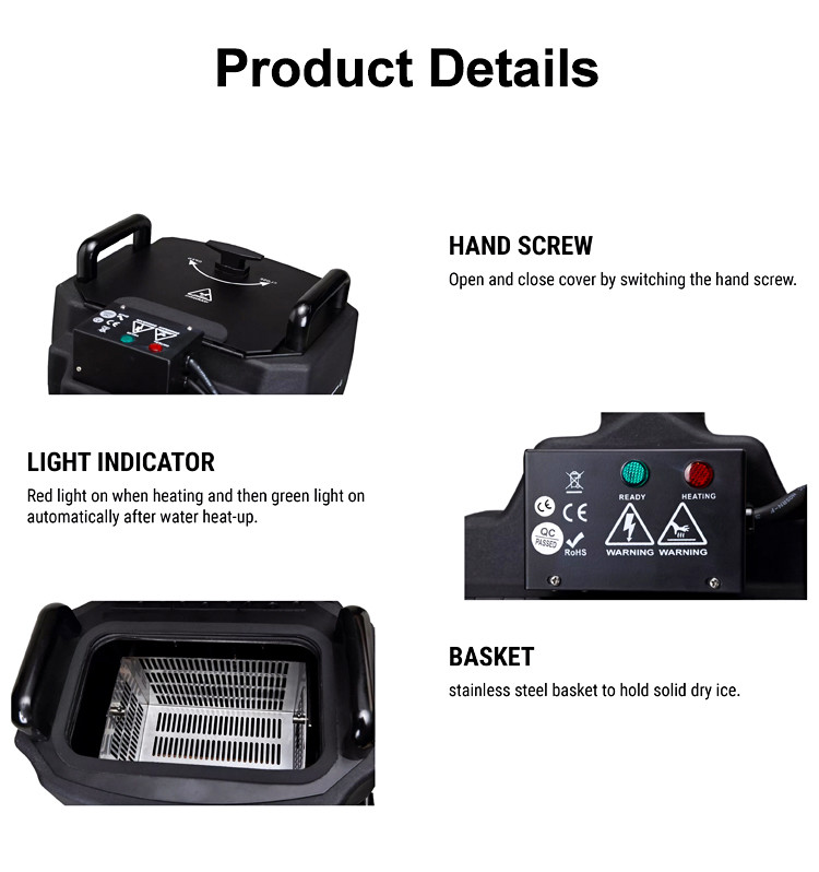 3500W Low Lying Smoke Machine Dry Ice Smoke Machine For Wedding Stage Party