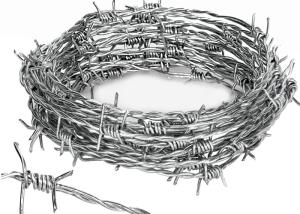 Wholesale Hot Dip Galvanized Iron Barbed Wire 3.4mm For Farm Fencing / Military Protection from china suppliers