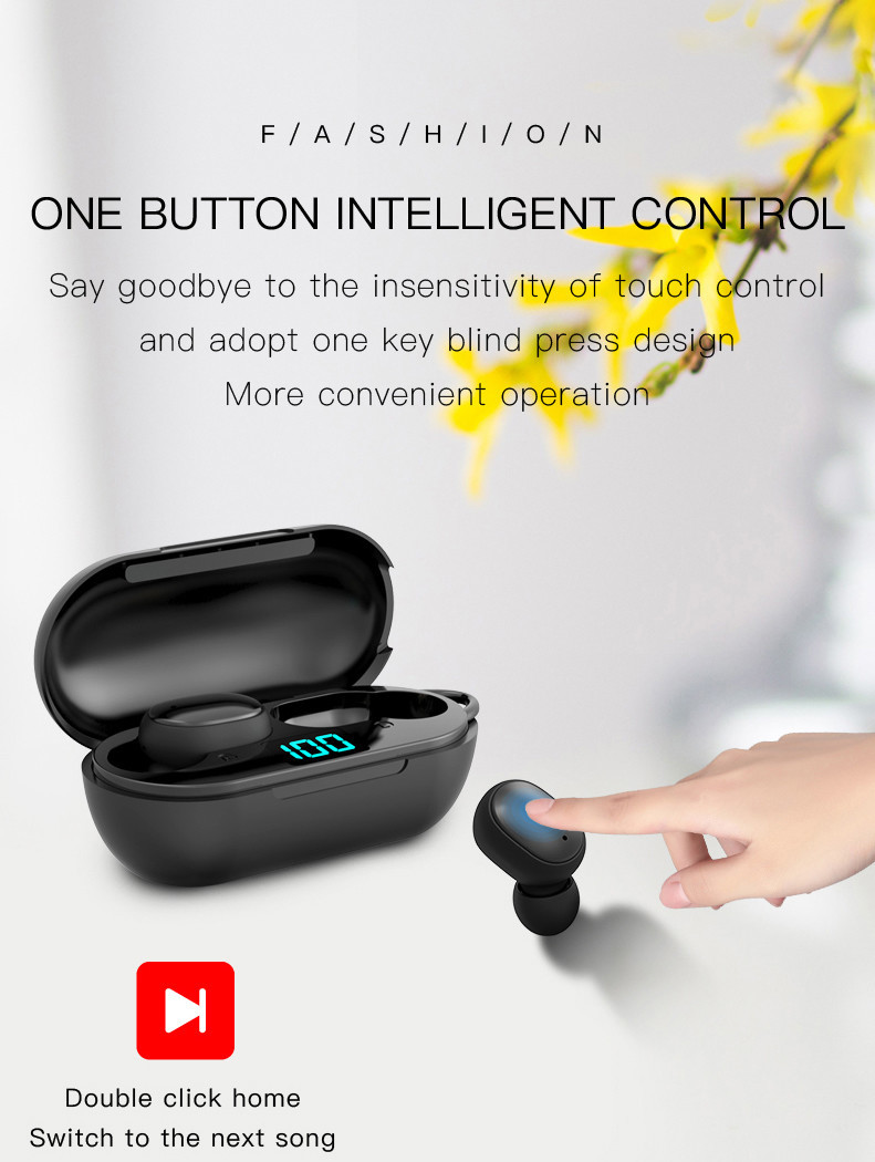ABS Noise Canceling Wireless Earbuds 20KHz FCC With Mic Lightweight