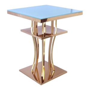Wholesale Luxury Square Side Table With Silver Mirror Glass Living Room Furniture from china suppliers
