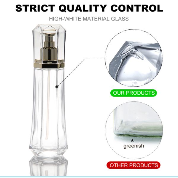 Glass Lotion Bottle With Pump For Cosmetic Skincare