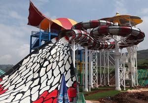 Wholesale Amusement park fiberglass adult water slide Galvanized carbon steel Frame for Theme Aqua Park from china suppliers