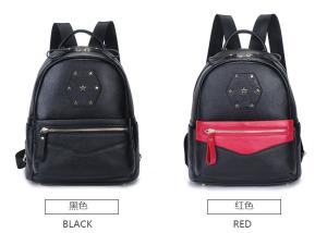 Wholesale Real Cow Leather Multifunctional Bag , Large Capacity Student Black Backpack Purse from china suppliers