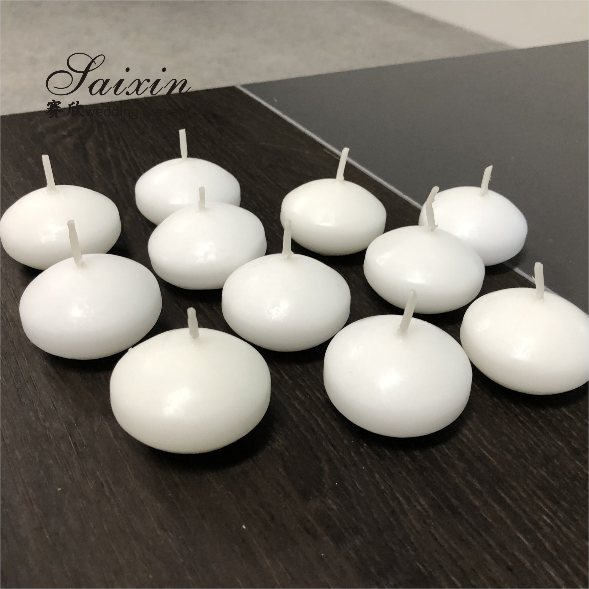 3 Inches Real Wax Water Activated Floating Candle Centerpieces