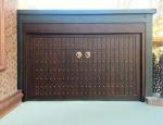 Sectional Overhead Garage Doors , Solid Wood Grain Garage Door
