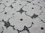 Floral Heavy Cotton Nylon Lace Fabric / White Stretch Lace Fabric SYD-0005