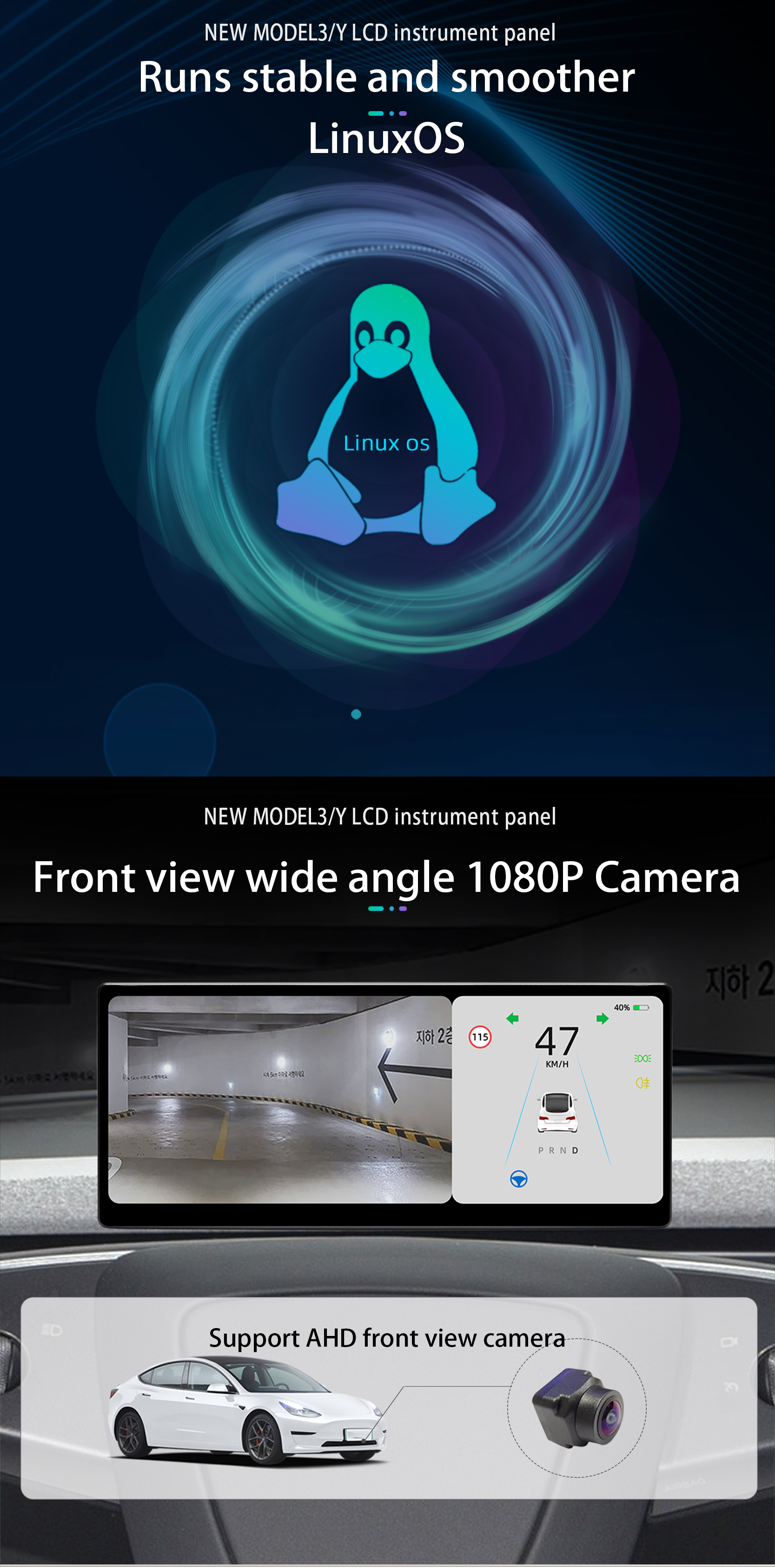 8.9 Inch Car Screen Carplay Linux System For Tesla Model Y / Tesla Model 3