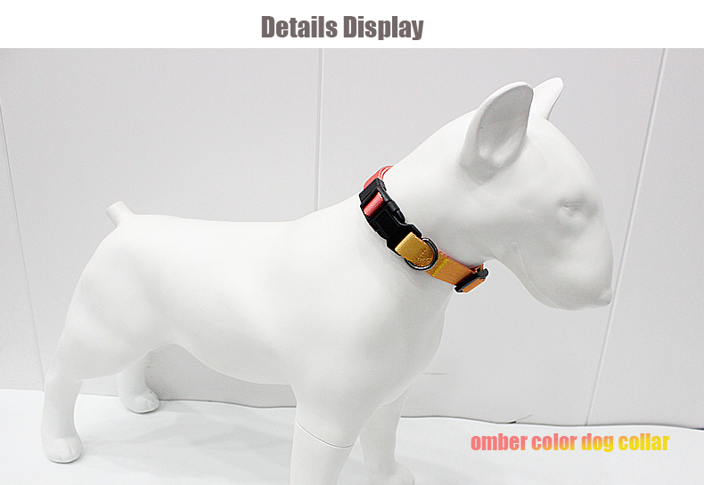 Dog Collar Luxury Gradient Adjustable Reversible Solid Custom Logo Designer Personalized