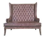 Vintage Retro Leather Distressed Sofa