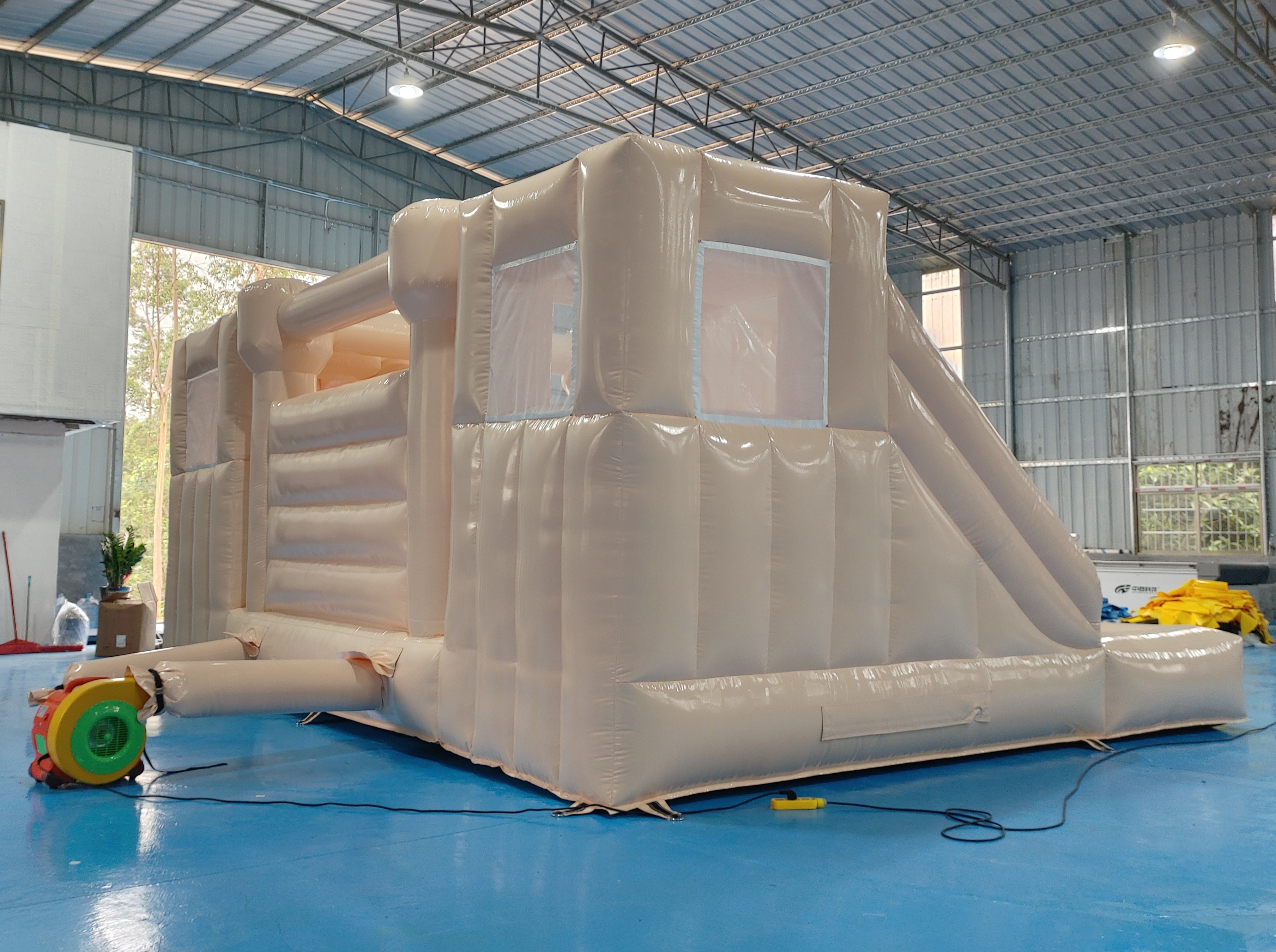 Tarpaulin Inflatable Wedding Bounce House Pink Inflatable Event Bouncer With Slide Inflatable Party Combo For Kids